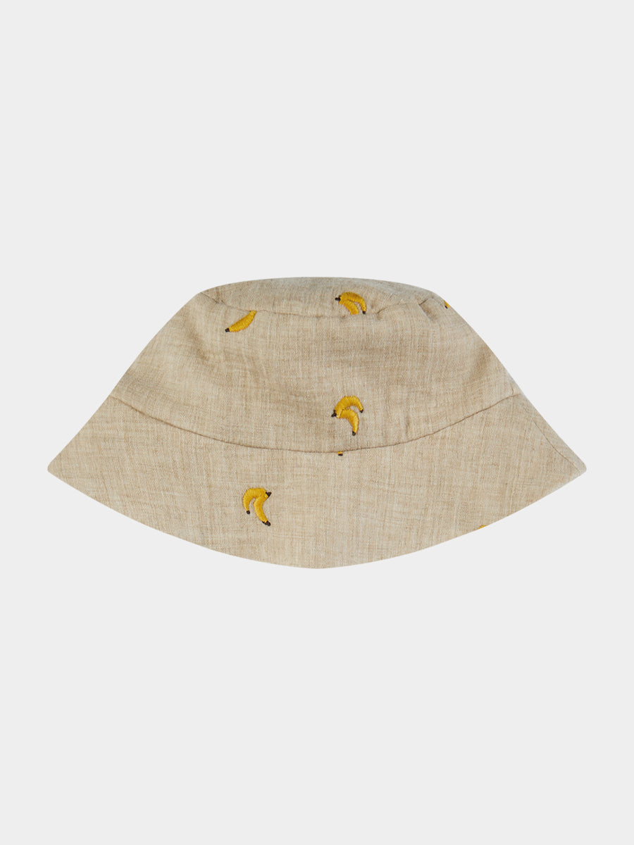 Krish Embroidered Sunhat, , Natural Linen – view 8