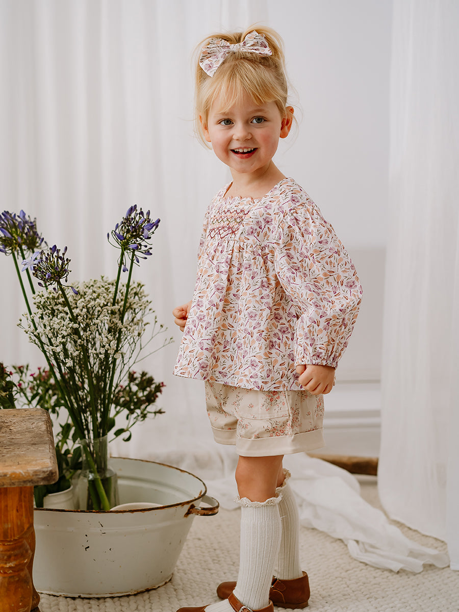 Verona Hand-Embroidered Blouse, Lilac Magnolia – view 4