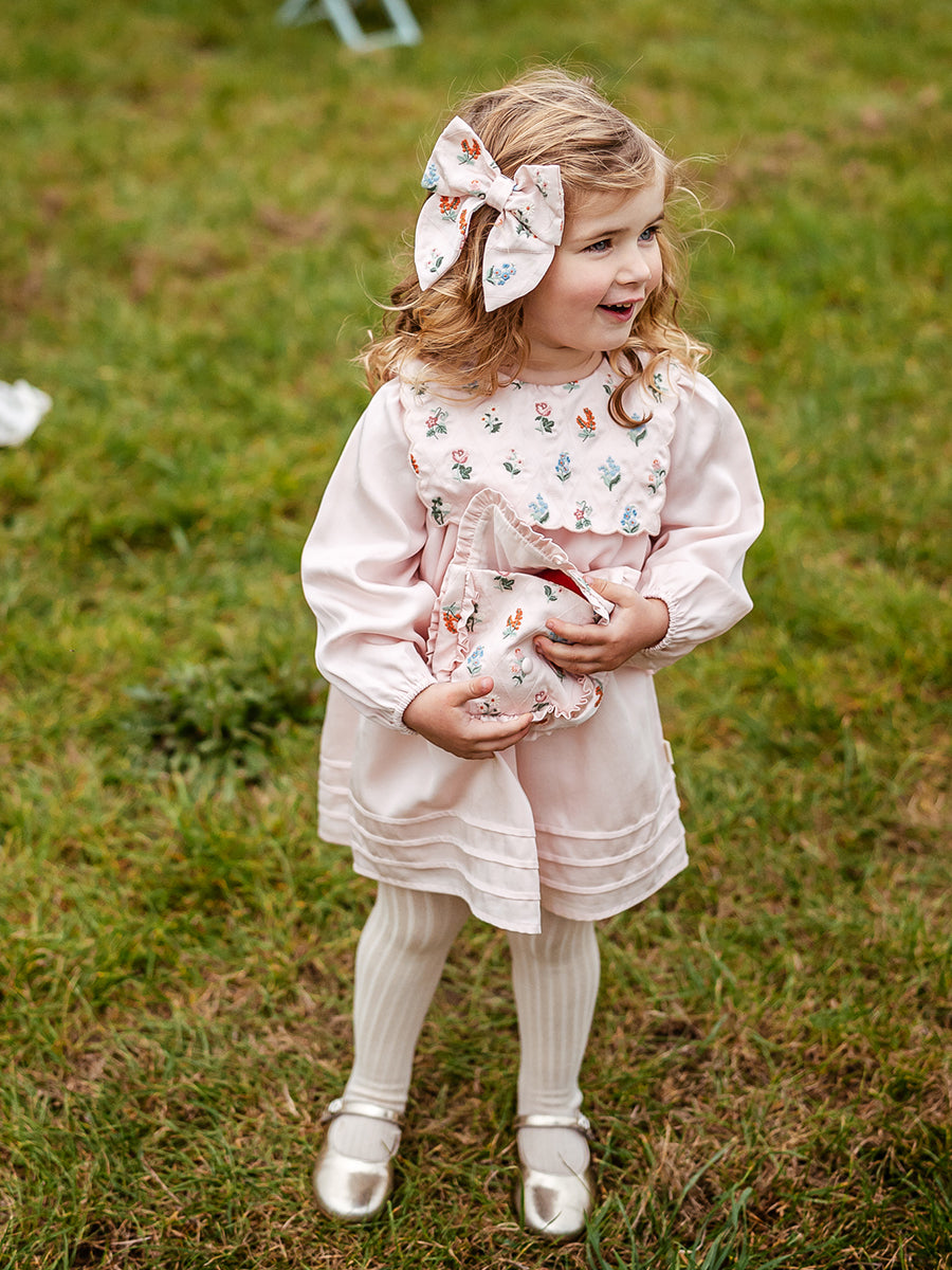 Ely Embroidered Dress, Light Rose – view 5