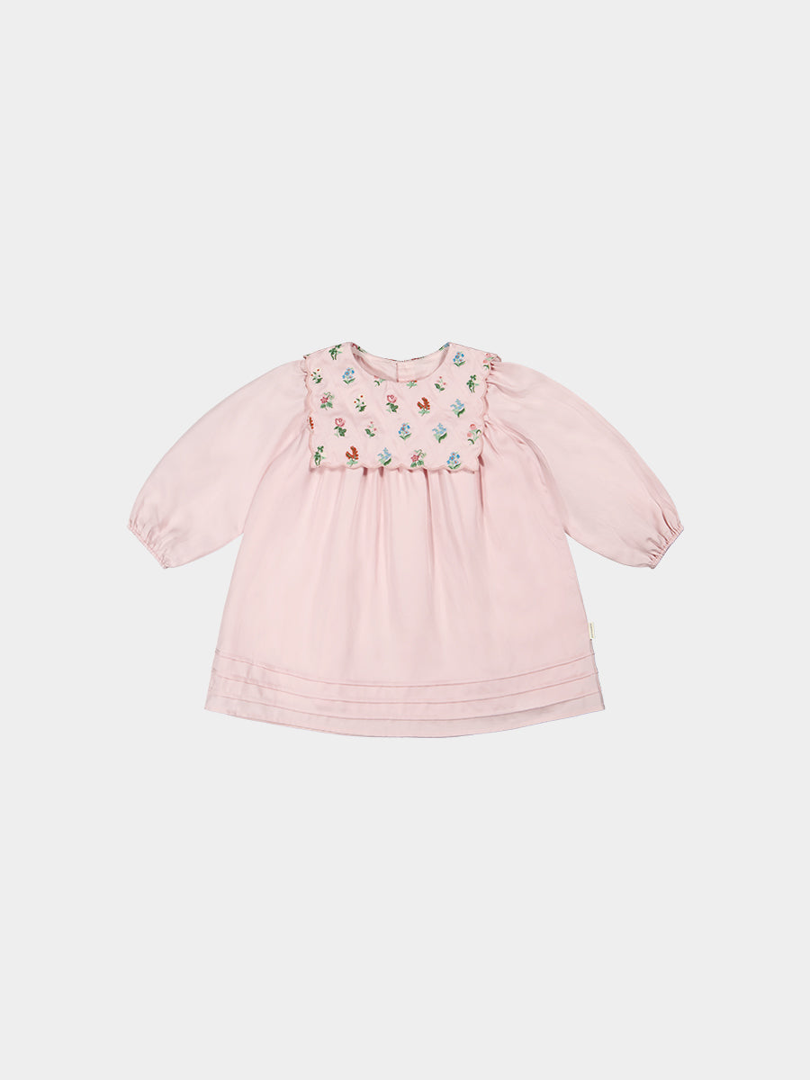 Ely Embroidered Dress, Light Rose – view 2