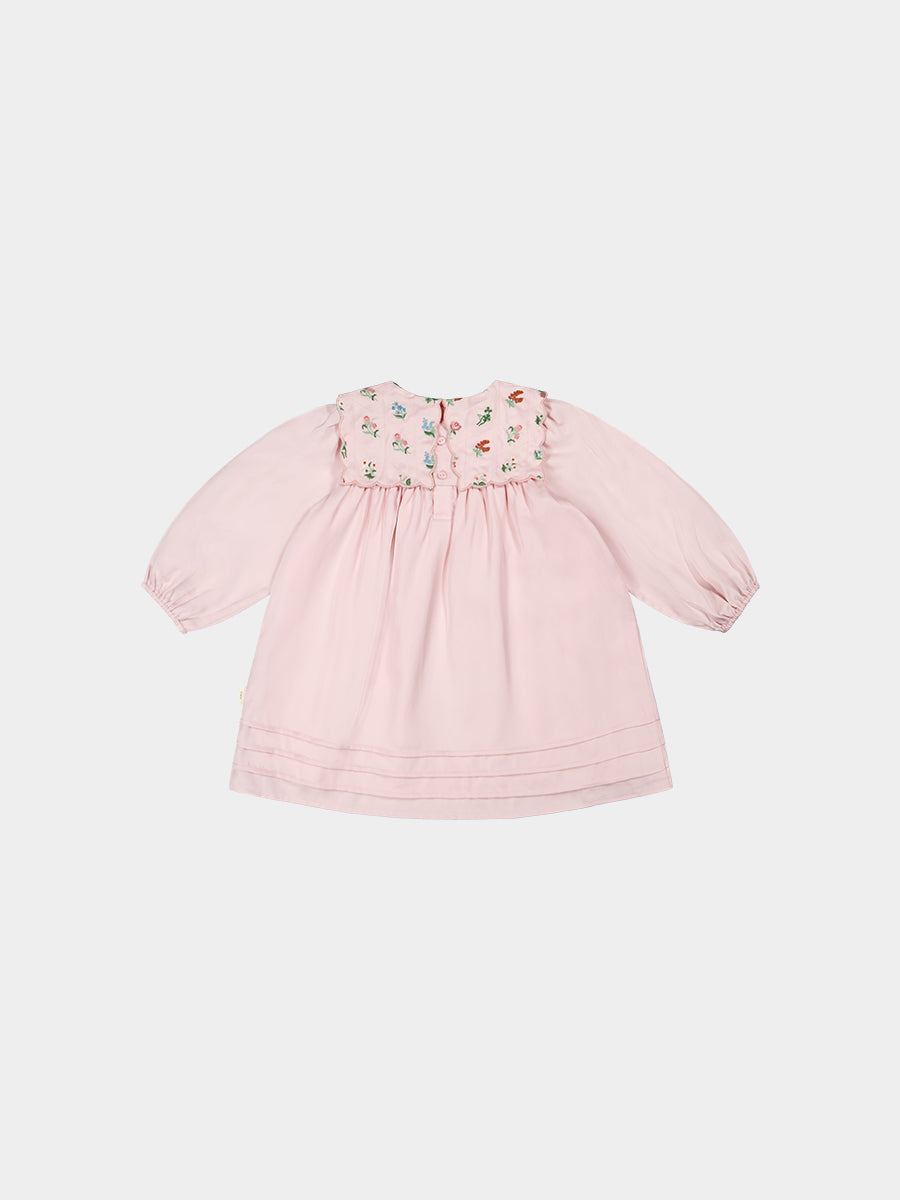 Ely Embroidered Dress, Light Rose – view 8