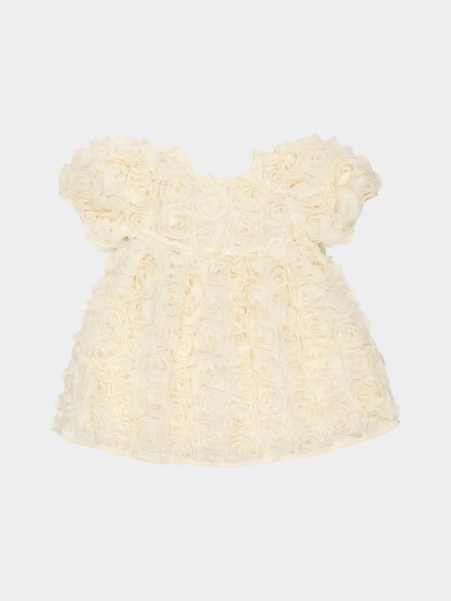Lancaster Embroidered Dress, Almond White – view 8