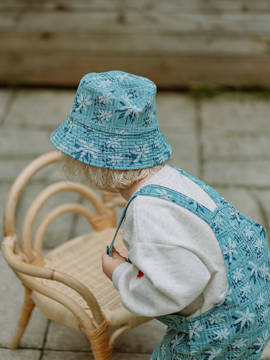 Rome Sun Hat, Coconut Tree Grove, Denim – view 5
