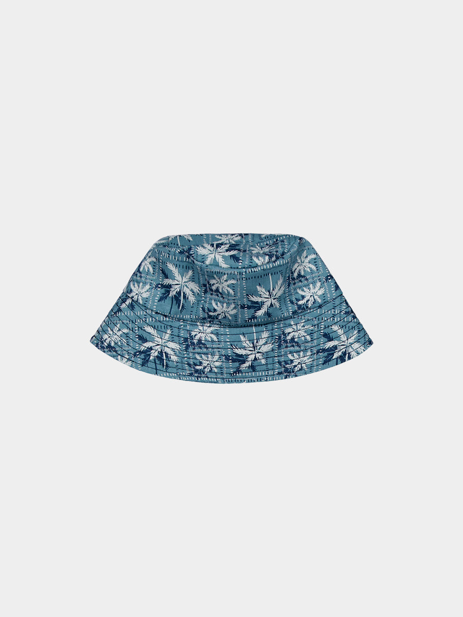 Rome Sun Hat, Coconut Tree Grove, Denim – view 7