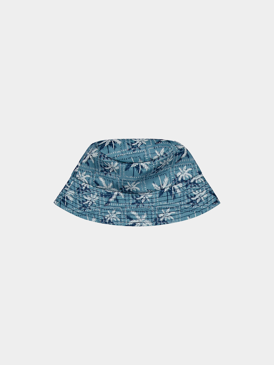 Rome Sun Hat, Coconut Tree Grove, Denim – view 2