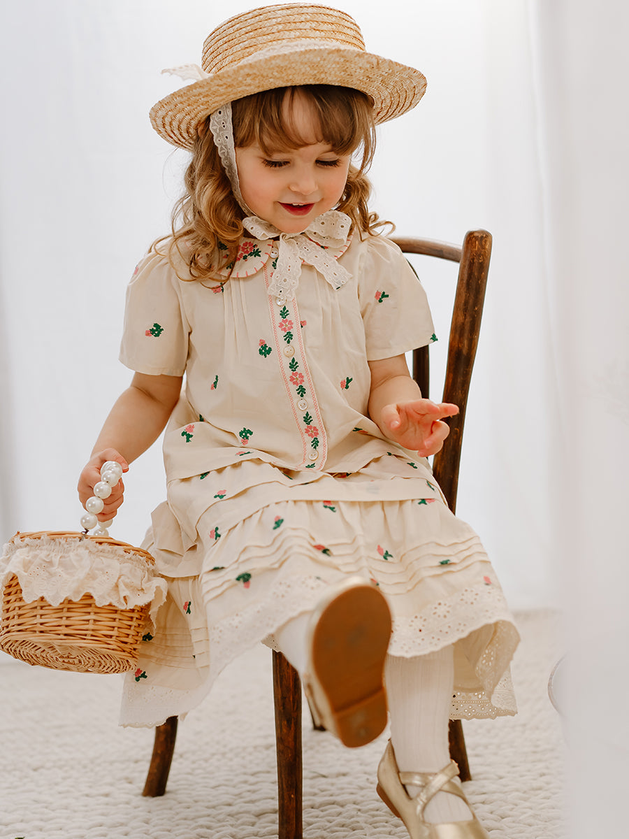 Granada Embroidered Blouse, Crème Brulee – view 5