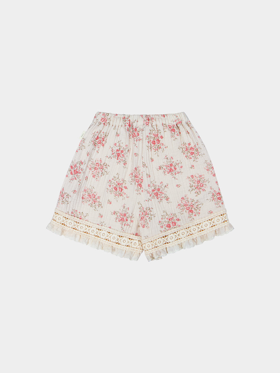Guimaraes Shorts, Rose Bouquet, White – view 8