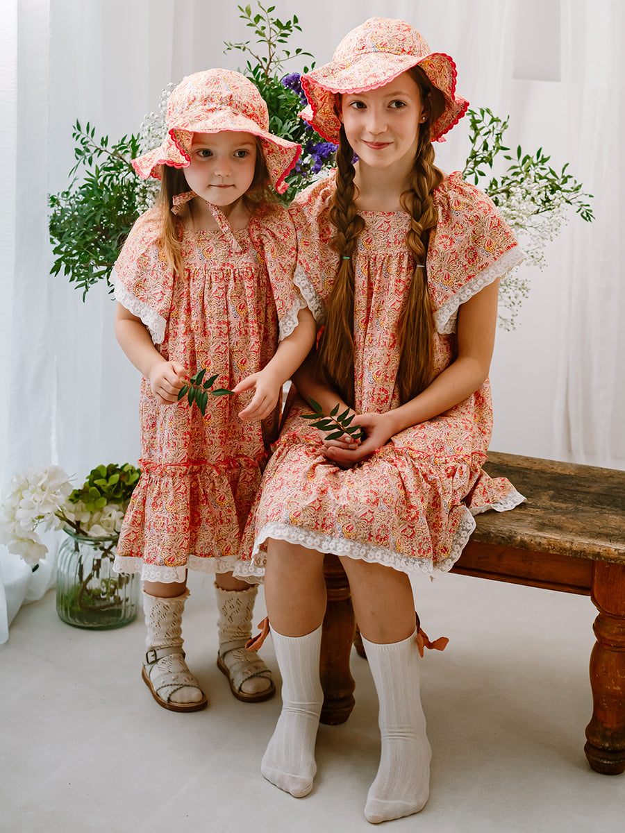 Aarhus Bow Dress, Blooming Peony, Pink – view 6