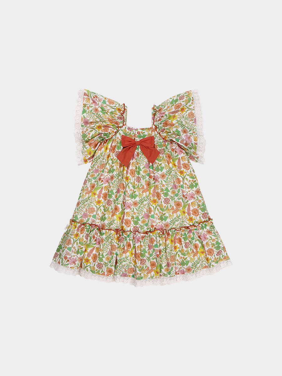 Aarhus Bow Dress, Magic Garden, Yellow – view 8