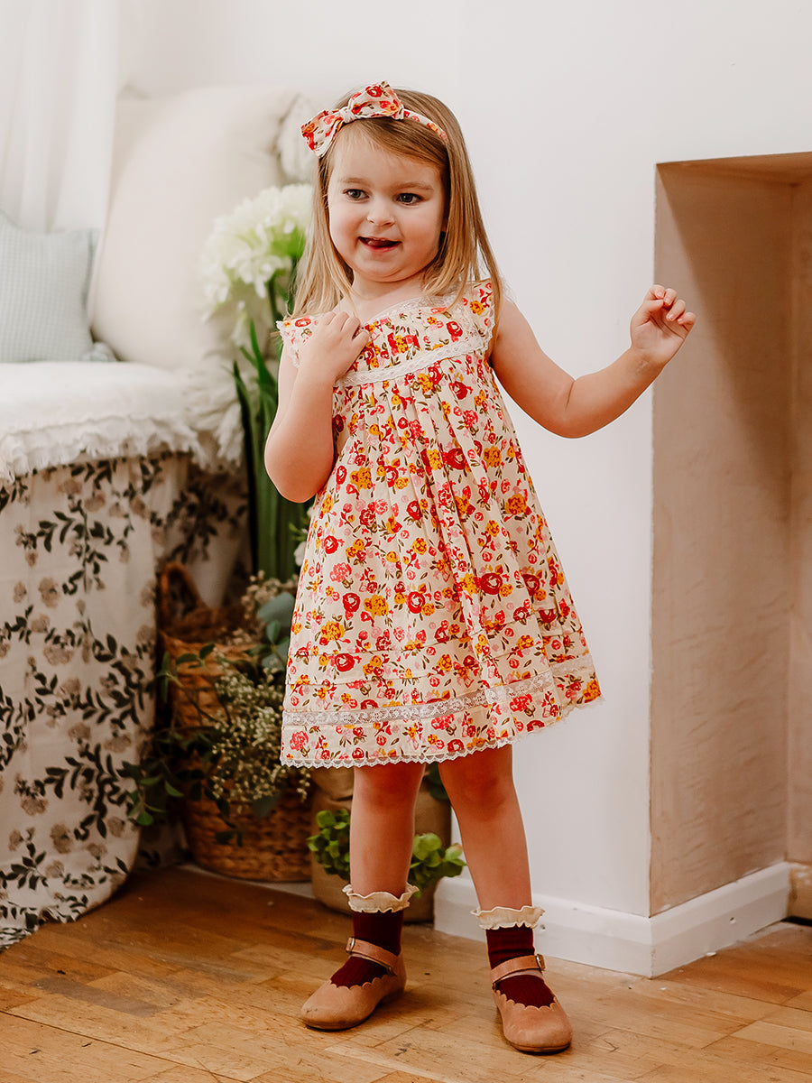 Trondheim Lace Dress, Happy Peony, Mauve – view 5