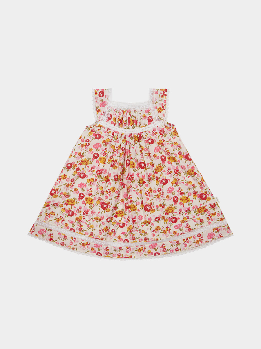 Trondheim Lace Dress, Happy Peony, Mauve – view 8