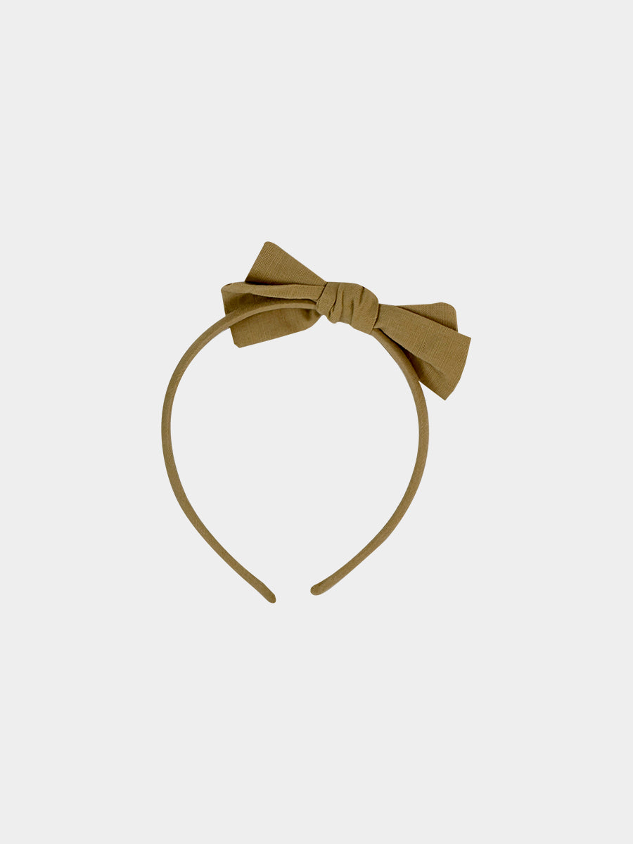 Delft Bow Hairband, Golden Brown – Happyology