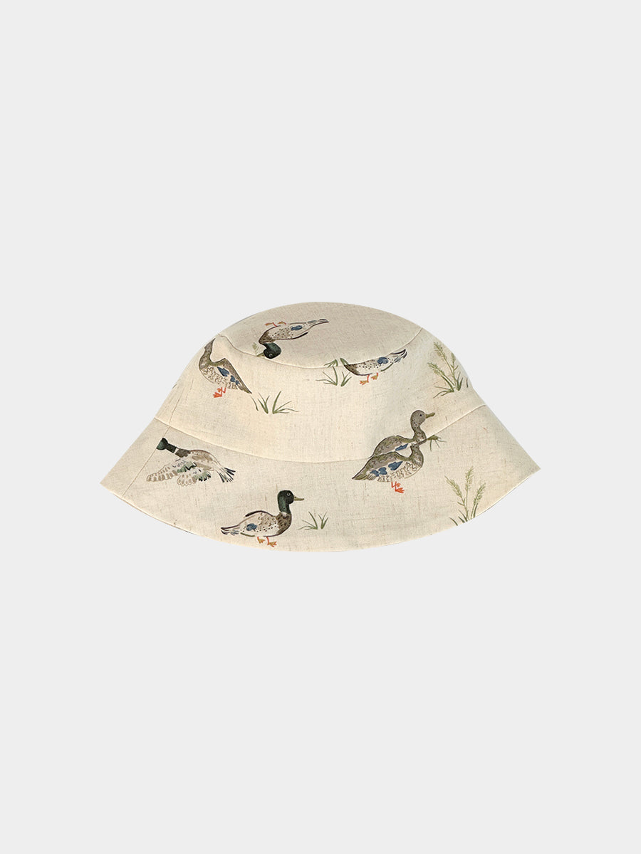 Brasov Sun Hat, Little Teals, Khaki – Happyology