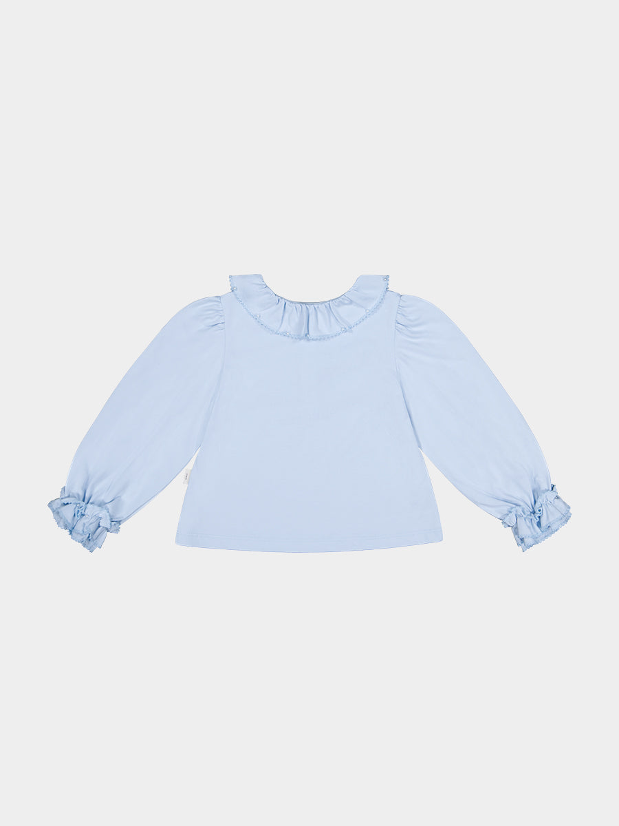 Tongarewa Pearl Tee, Snow Blue – view 8