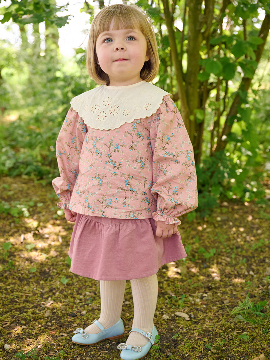 Hereford Floral Shirt, Starry Floral, Blush – Happyology