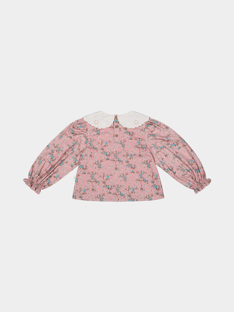 Hereford Floral Shirt, Starry Floral, Blush – view 8