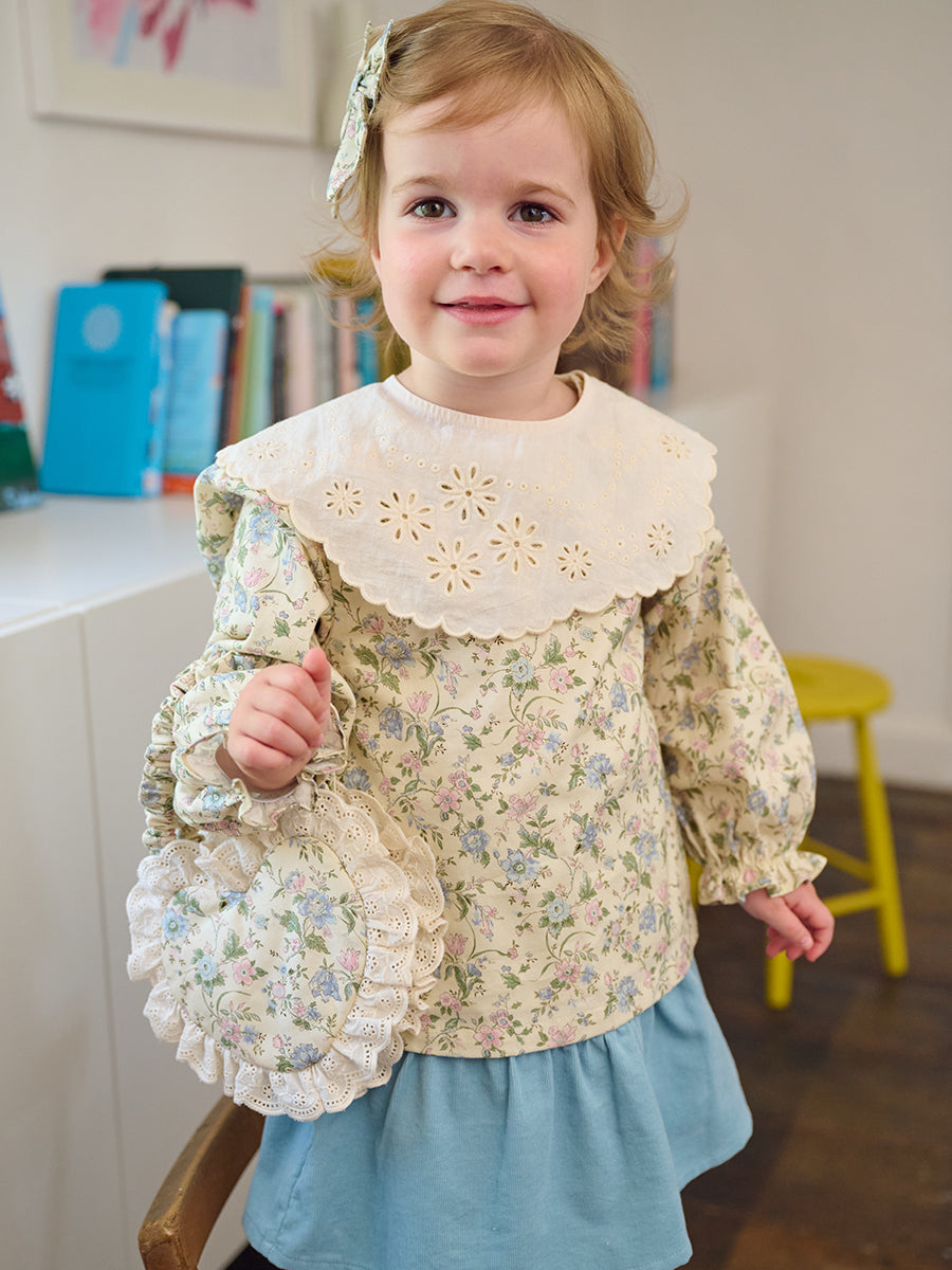 Hereford Floral Shirt, Cornwall Meadow, Rice – Happyology