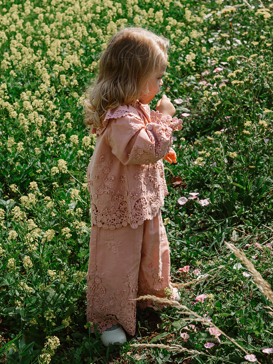 Lucerne Broderie Anglaise Blouse, Light Rose – view 5