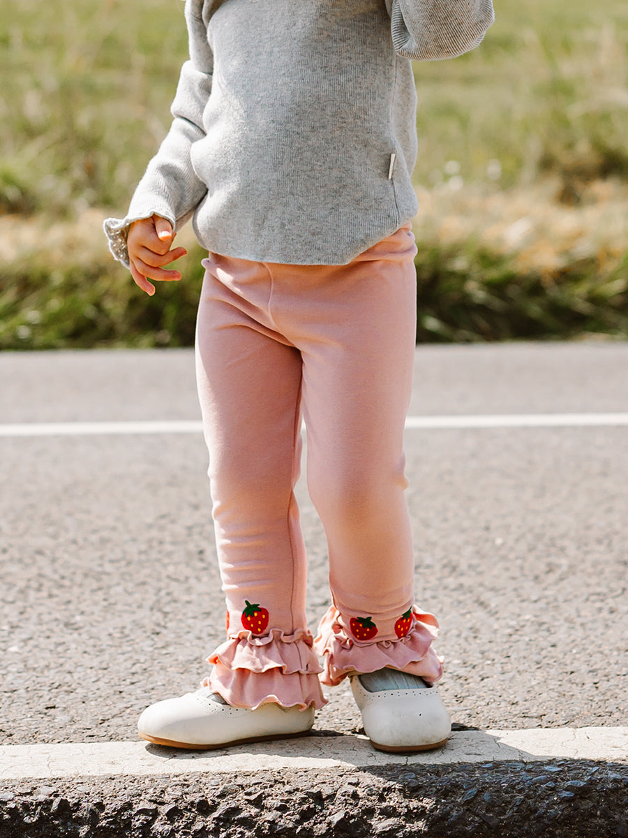 Salisbury Hand-Embroidered Leggings, Almond Pink – Happyology