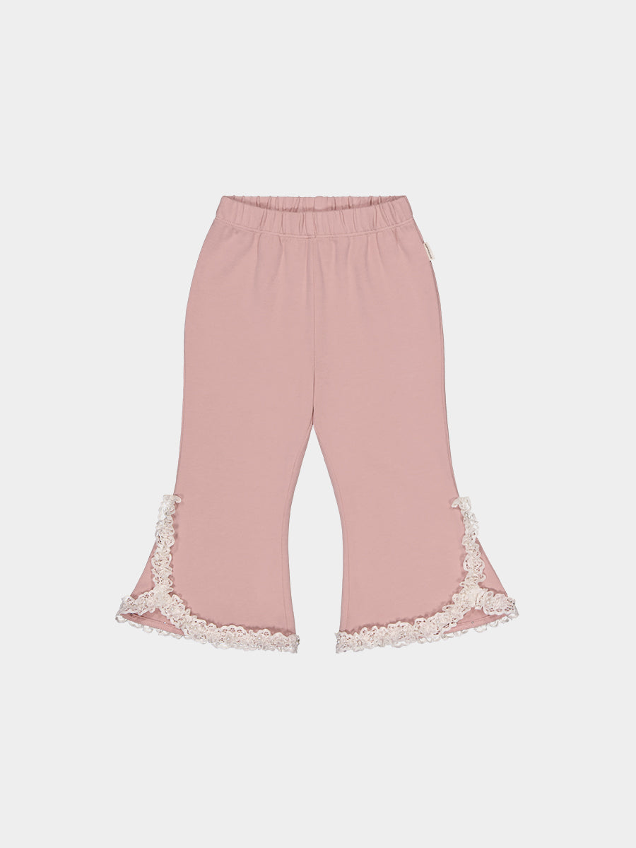 Tretyakov Lace-Trim Leggings, Light Rose – view 2