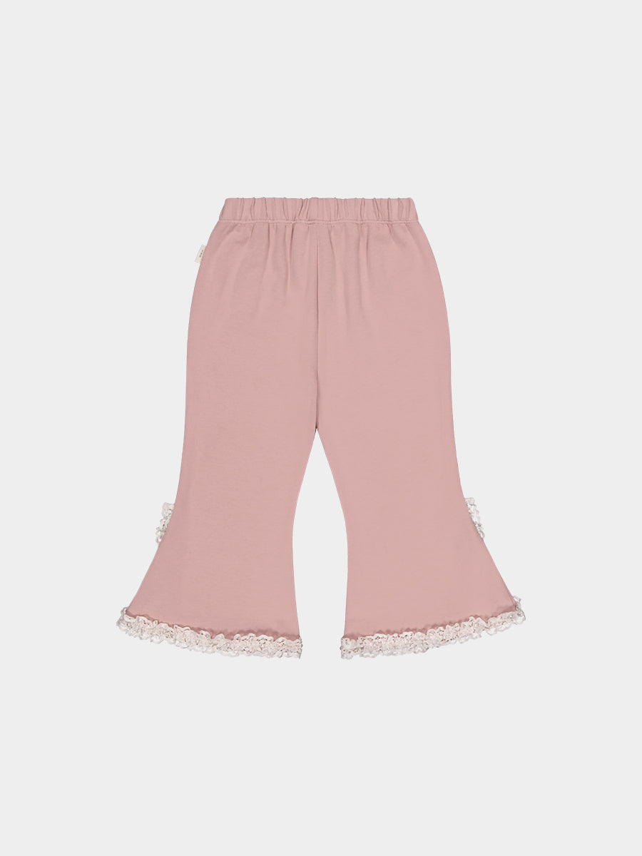 Tretyakov Lace-Trim Leggings, Light Rose – view 8