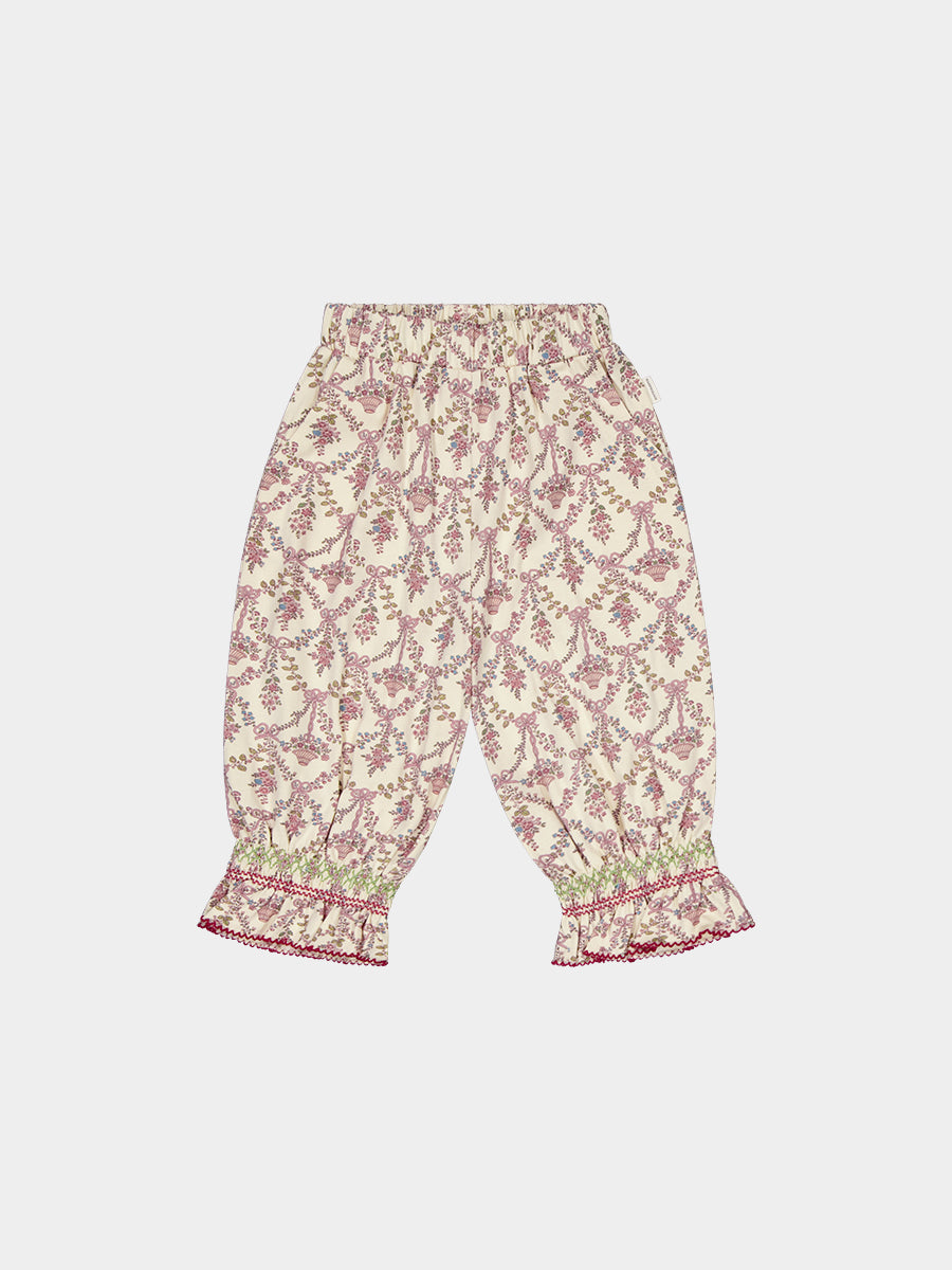 Bruges Smocked Trousers, Flower Basket, Rice – view 2