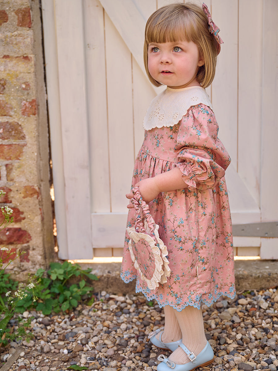 Worcester Floral Dress, Starry Floral, Blush – view 4