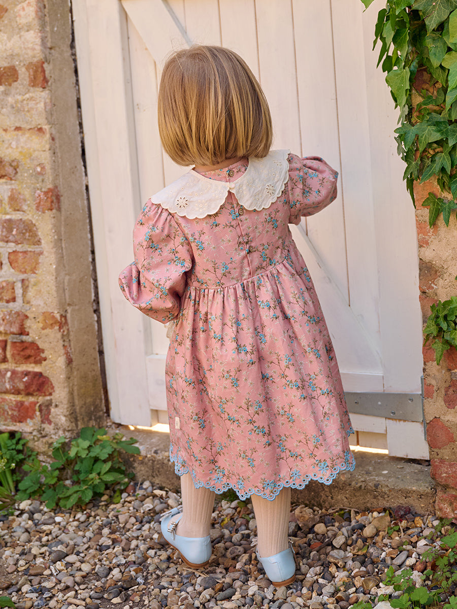 Worcester Floral Dress, Starry Floral, Blush – view 7