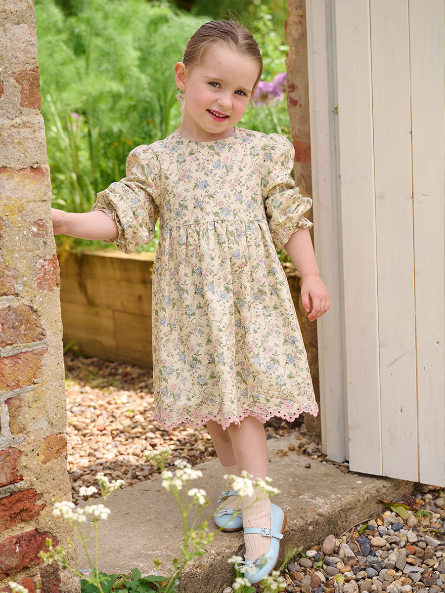 Worcester Floral Dress, Cornwall Meadow, Rice – view 5