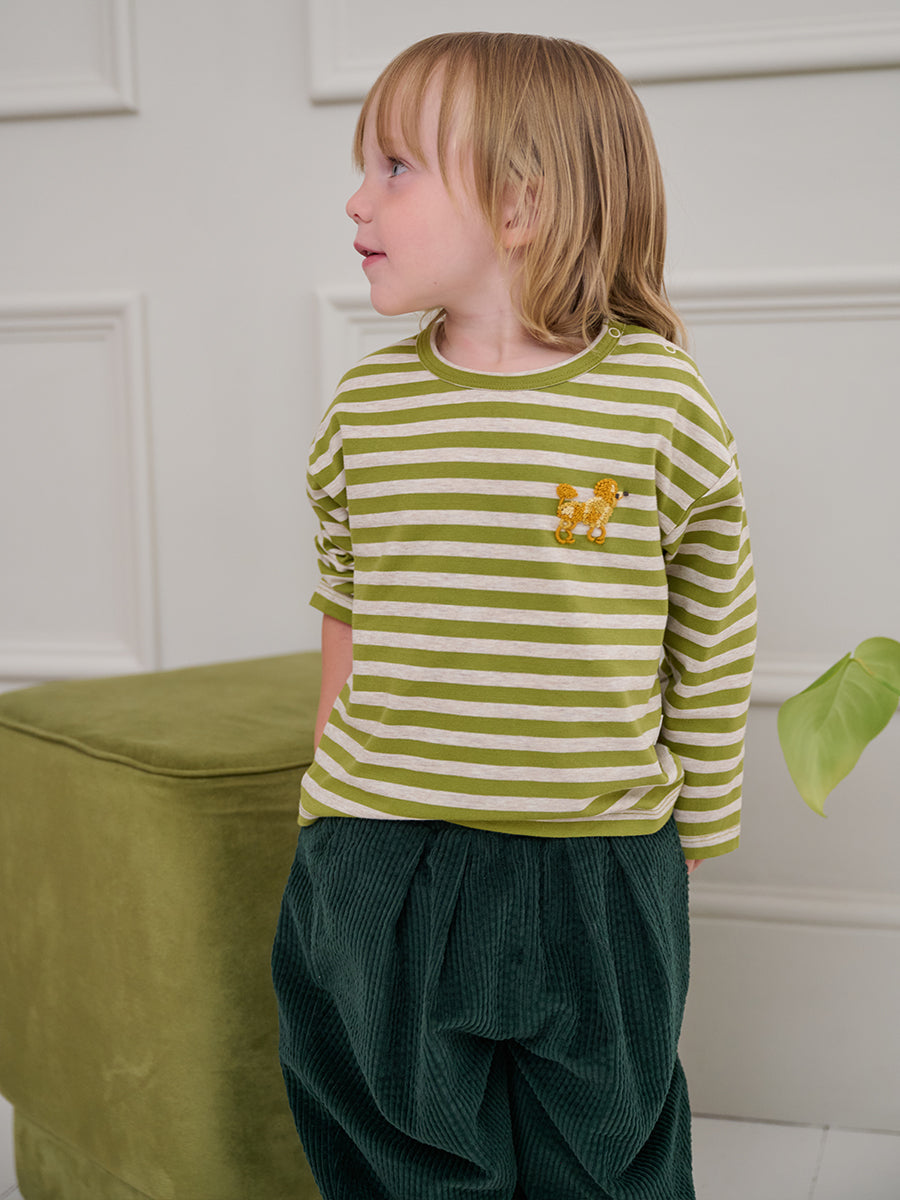 Chicago Stripe Tee, Green Stripe – view 5
