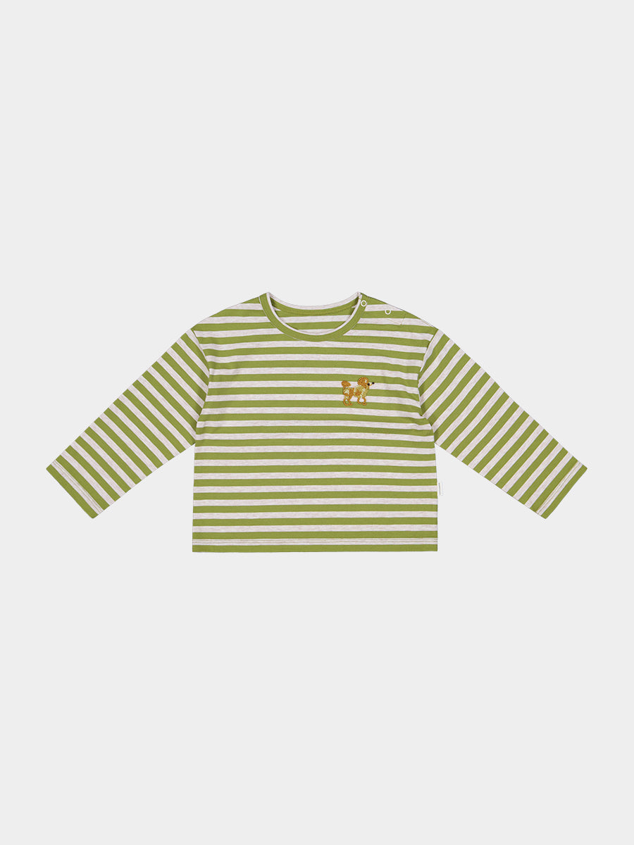 Chicago Stripe Tee, Green Stripe – view 2