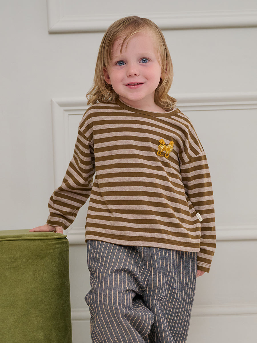 Chicago Stripe Tee, Brown Stripe – view 3
