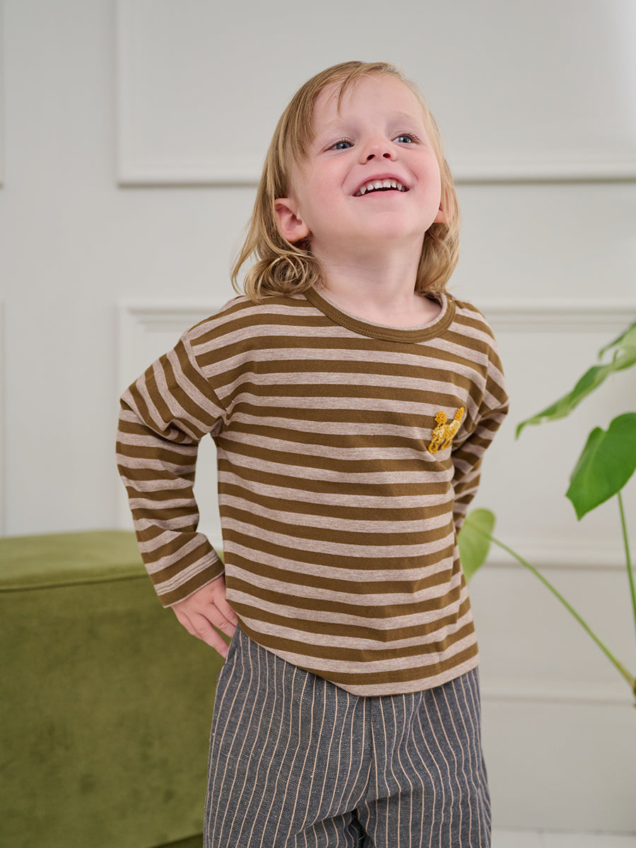 Chicago Stripe Tee, Brown Stripe – view 5