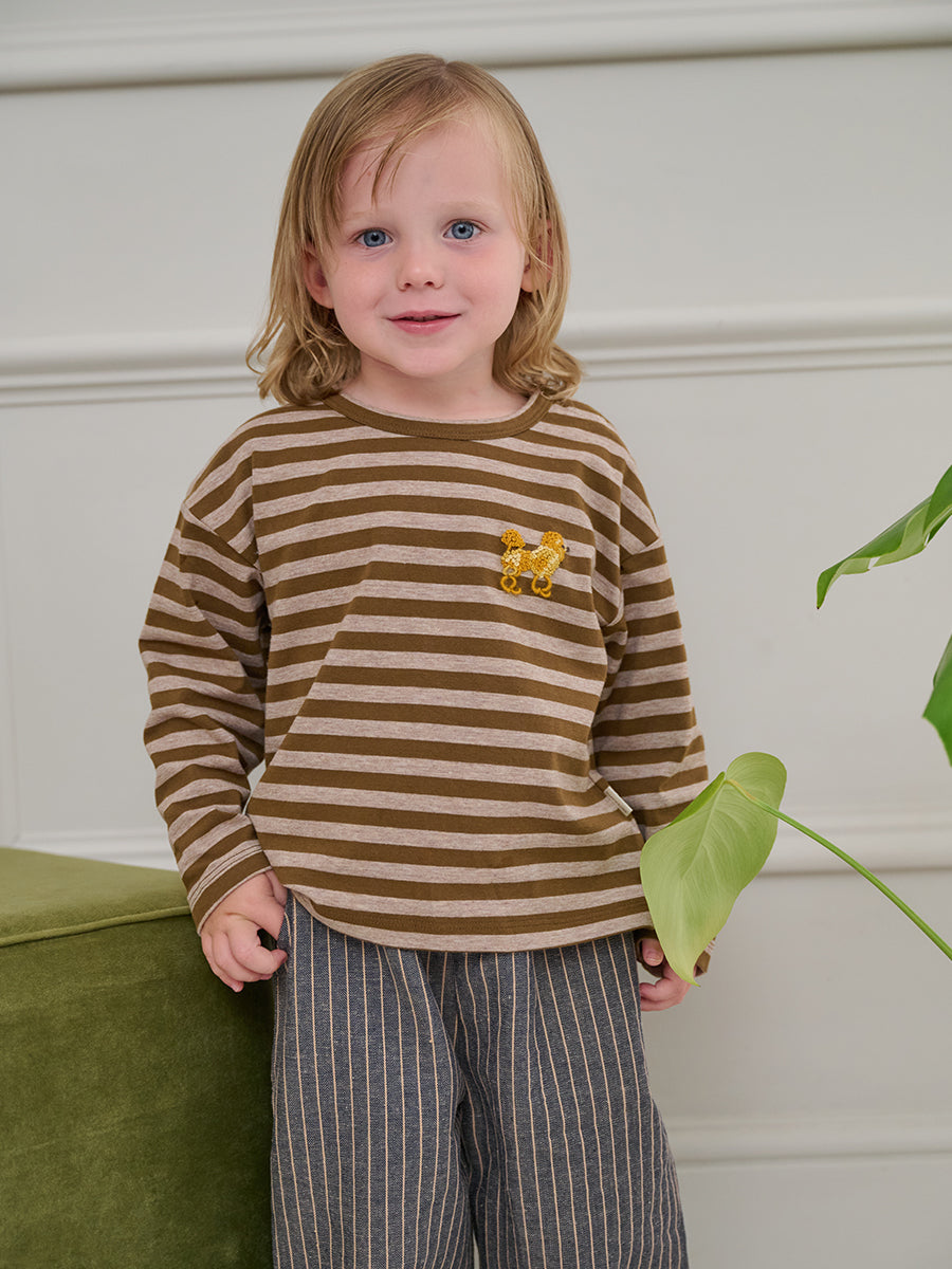 Chicago Stripe Tee, Brown Stripe – view 6