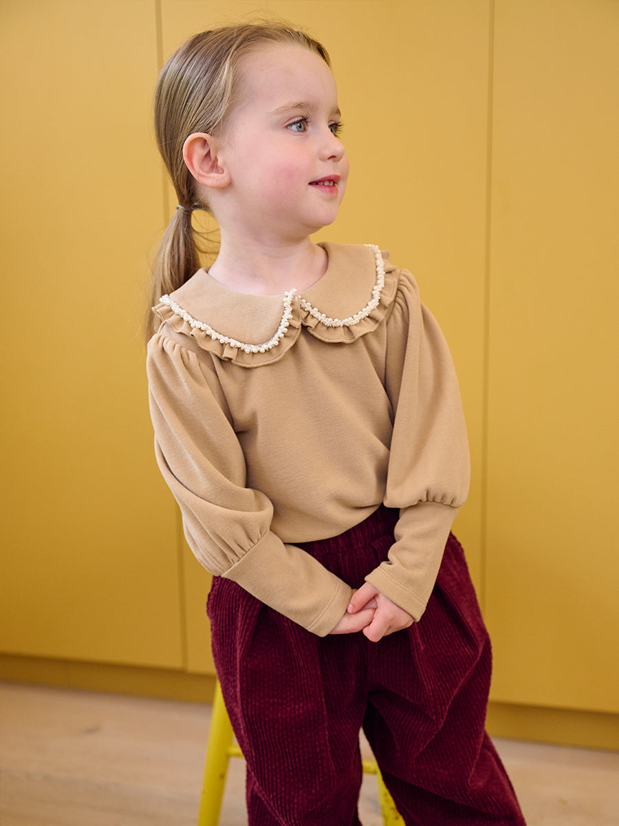 Vienna Pearl Top, Khaki – view 4