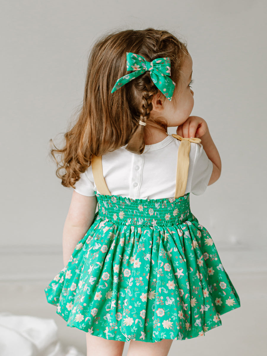 Perrie Hair Bow Clip Set of 2, Green Tropicana – view 3