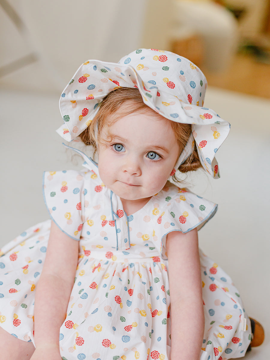 Aubrey Sun Hat, Colourful Blossom – Happyology