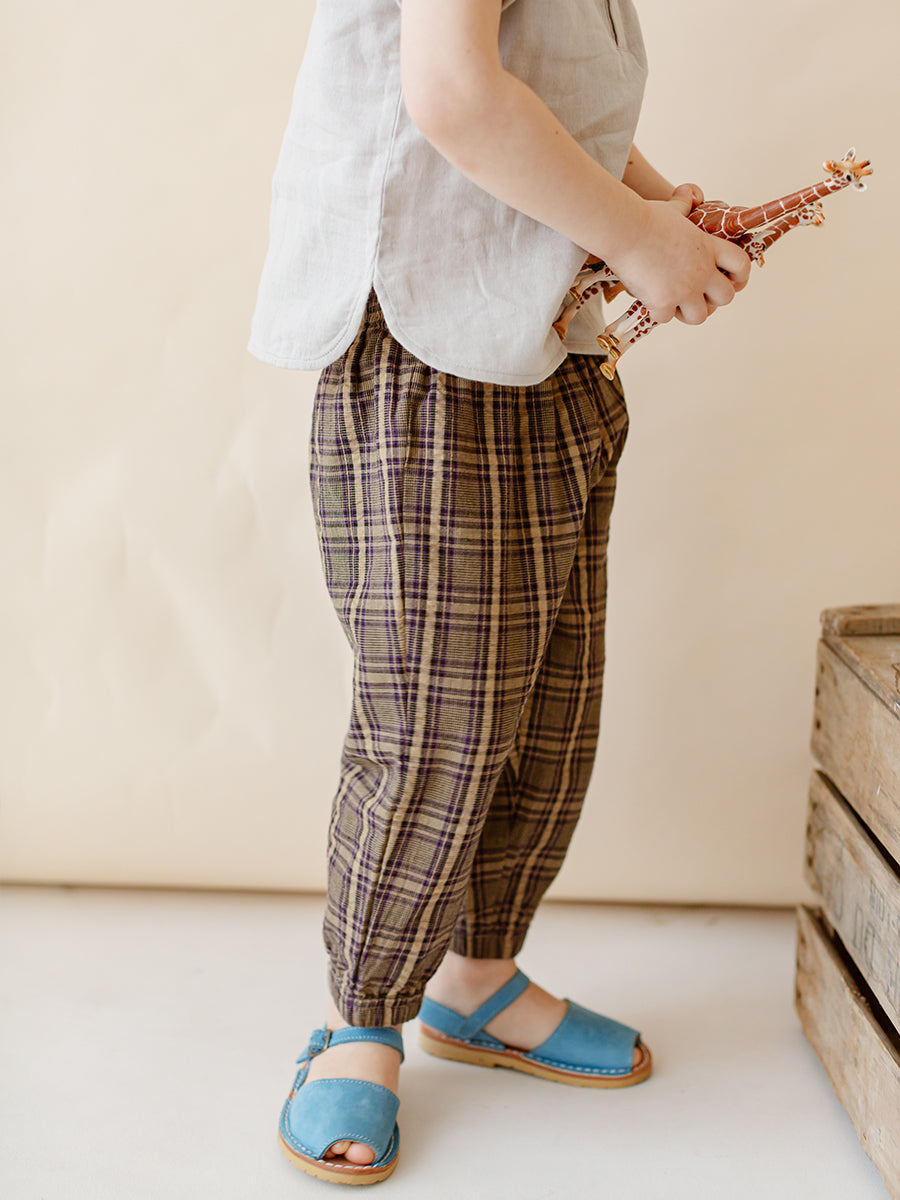 Hempden Trousers,Purple Check – view 4