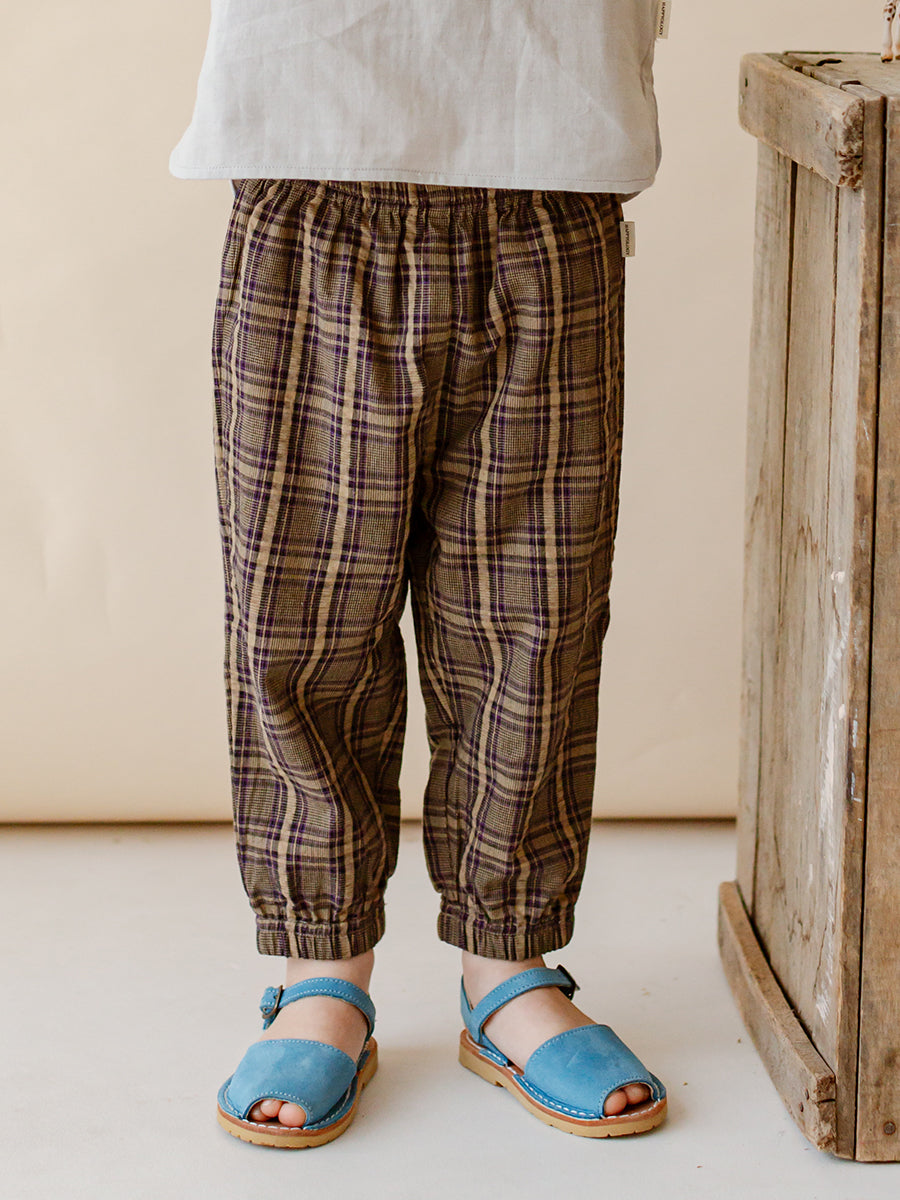 Hempden Trousers,Purple Check – view 5