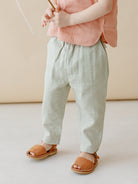 Moorway Soft Cotton Gauze Trousers，Mint Green – view 6