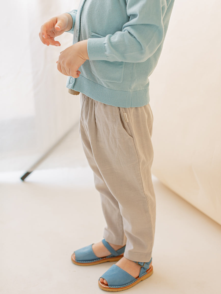 Moorway Soft Cotton Gauze Trousers,Warm Gray – view 4
