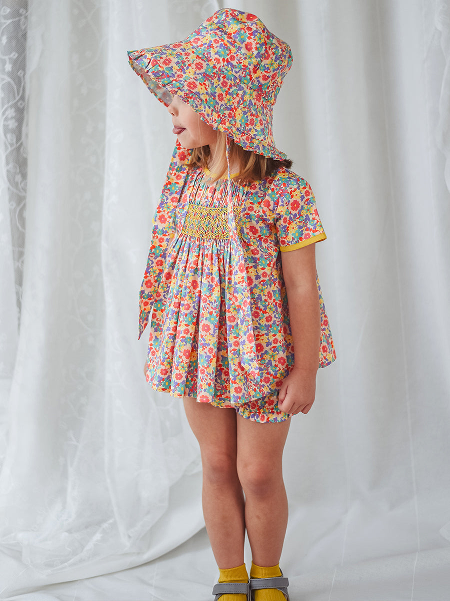 Odette 2-Piece Smocked Top and Bloomers Set， Ritz Bouquet – view 5
