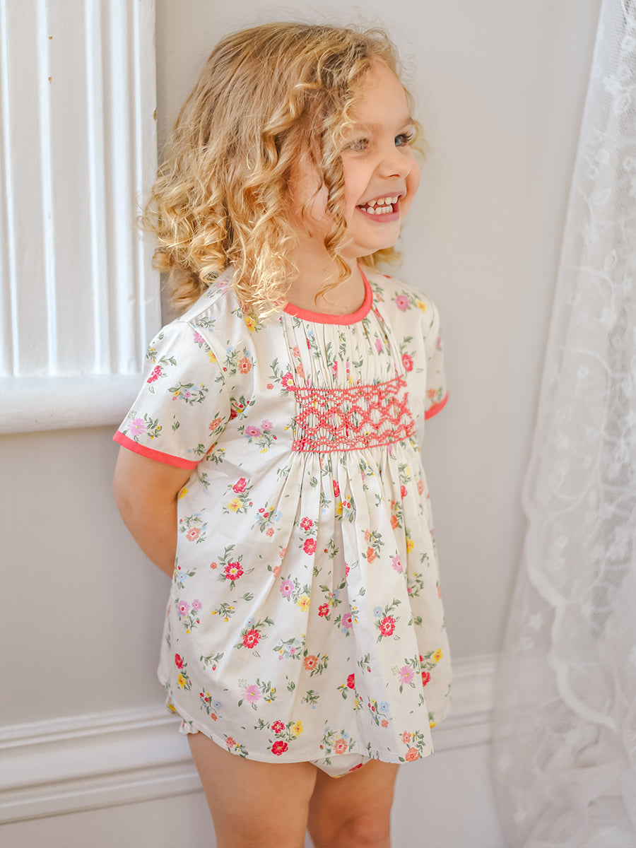 Odette 2-Piece Smocked Top and Bloomers Set， Kew Gardens – view 5