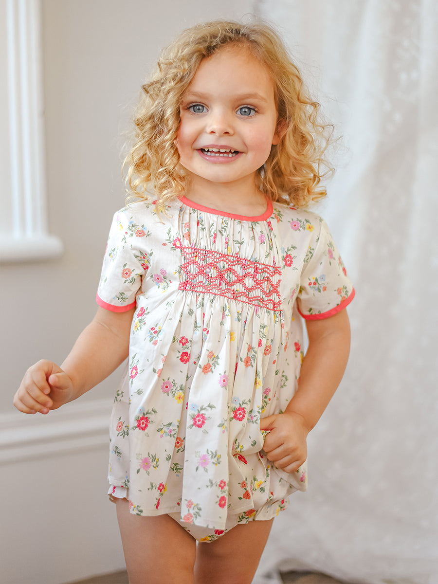 Odette 2-Piece Smocked Top and Bloomers Set， Kew Gardens – view 6