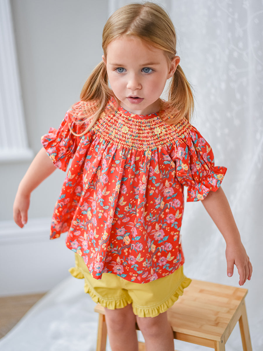 Colette Smocked Blouse， Happyland – view 6
