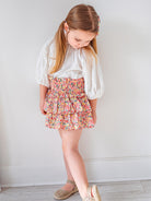 Demi Floral Skirt with Shorts， Colourful Newnham – view 5