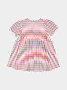 Phoebe Cotton Jersey Dress,Red Stripes – view 7