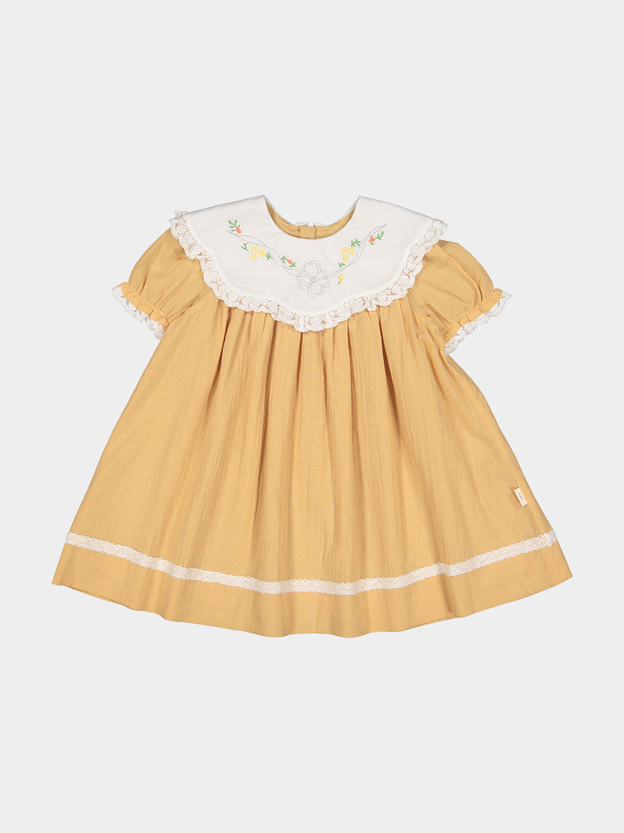 Livana Embroidered Dress,Butter Yellow – view 2