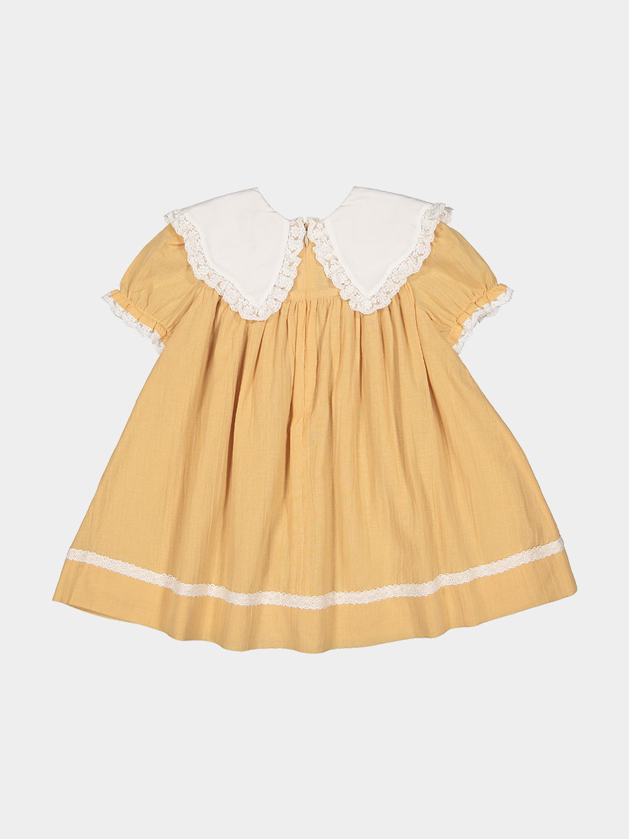 Livana Embroidered Dress,Butter Yellow – view 7