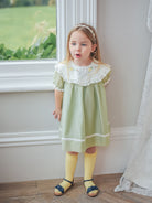Livana Embroidered Dress,Baby Green – view 3